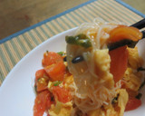 番茄鸡蛋素面（トマト卵炒めそうめん）作り方19写真