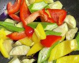 カマスと夏野菜の黒酢炒め作り方4写真