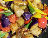 カマスと夏野菜の黒酢炒め作り方6写真