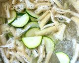 つるり♪ズッキーニと油揚げ・素麺の味噌汁作り方4写真