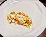 鶏ささみとヘルシー野菜の焼き春巻き作り方7写真