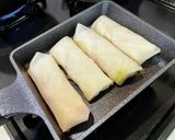 鶏ささみとヘルシー野菜の焼き春巻き作り方10写真