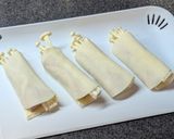 おつまみに◎餃子の皮でエノキチーズ巻き作り方3写真