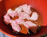 さっぱり豚角切りと蒟蒻パプリカの黒酢炒め作り方3写真