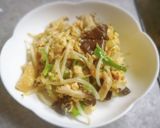 ひらたけと卵の炒めもの。作り方4写真
