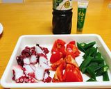 タコとトマトの和風サラダ作り方1写真