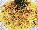 ☆簡単☆納豆きのこベーコンパスタ作り方5写真