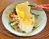 平打ち麺で⭐映えるフワフワ卵かけ冷やし作り方4写真
