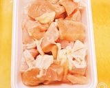 椎茸と胸肉のコロコロ炒め作り方1写真