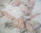 鮭とキノコの炊込ご飯イクラのせ作り方6写真