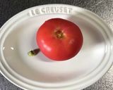 小玉トマトに大葉を♪りんご風作り方1写真