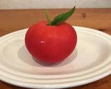 小玉トマトに大葉を♪りんご風作り方4写真