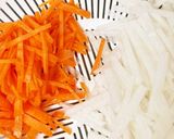 時短　野菜の千切りお味噌汁作り方1写真