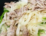 豚肉&ピーマン●きしめんの焼きうどん作り方3写真