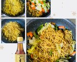 生ハムトッピング!塩こうじ焼きそば♪作り方2写真