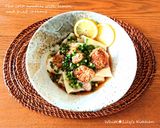 つめたい麺⭐レモン唐揚げとろろかけうどん作り方5写真