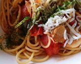 ホタテとしらすトマトパスタ作り方3写真