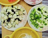 夏野菜たっぷりチーズリゾット作り方1写真