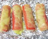 お手軽にぎり寿司　カニカマのチーズ焼き作り方3写真