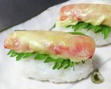 お手軽にぎり寿司　カニカマのチーズ焼き作り方4写真