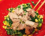 サバ缶枝豆ほうれん草deパワーサラダ作り方2写真