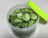 夏のお弁当♡副菜♡梅鶏キュウリ酢の物作り方1写真