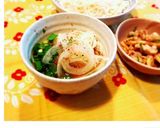 玉ねぎとニラWパンチぶっかけ冷たい麺作り方1写真