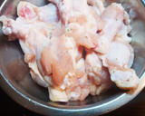 簡単☆水菜と手羽元の香り水のスープ作り方1写真
