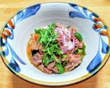 牛バラ肉とキュウリの醤油炒め薬味乗せ。作り方4写真