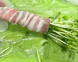 レンジで簡単!豆苗豚バラ巻き作り方3写真