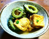 ゴーヤ、蒟蒻、厚揚げの煮物 　発酵玉葱作り方9写真