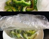 レンジで簡単　ゴーヤの肉みそ餡かけ作り方5写真