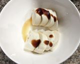 やさしい中華★カニ、豆苗の豆腐レンジ蒸し作り方1写真