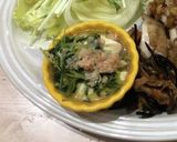 やさしい中華★カニ、豆苗の豆腐レンジ蒸し作り方3写真