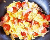 ミニトマトとベーコンのスクランブルエッグ作り方9写真