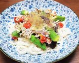 つめたい麺♪夏野菜と出汁ジュレうどん作り方11写真