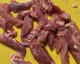 鶏モモスティックのカレー風味揚げ作り方1写真