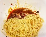 激ウマ!!鯖缶と食べるラー油のパスタ!!作り方4写真