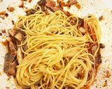 激ウマ!!鯖缶と食べるラー油のパスタ!!作り方5写真