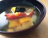 カボチャとトマトのお味噌汁作り方5写真