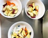 根菜茄子梅カツオ照り焼き味温野菜サラダ作り方7写真