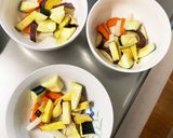 根菜茄子梅カツオ照り焼き味温野菜サラダ作り方8写真
