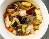 根菜茄子梅カツオ照り焼き味温野菜サラダ作り方16写真