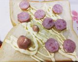 ソーセージのマヨチーズトースト作り方5写真