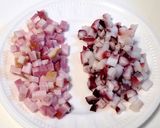ファルファッレ★蛸ベーコンのトマトソース作り方1写真