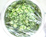 オクラと茗荷（みょうが）の梅ポン酢和え作り方2写真