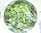 オクラと茗荷（みょうが）の梅ポン酢和え作り方2写真