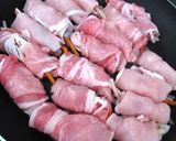 夏休み、きんぴら水煮で肉巻きを作り方3写真