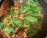 ベーコンとほうれん草のトマトパスタ作り方3写真