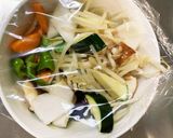 レンジ肉無チクワ梅クリーム味野菜炒め作り方12写真